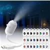Generic HD Smart Dynamic 5D Olografico Luci Notturne Proiettore | Proiettore star HD Plug and Play, luci LED galassia, 360° rotante alimentato USB per decorare la stanza