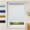 aubor Tenda a rullo oscurante per interni Senza Forare, 80x100cm | Bianco, Tessuto 80cm, Tende a rullo oscuranti per finestre e porte, con isolamento termico, protezione solare e privacy