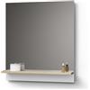 Livinity Specchio contenitore bagno Timavo, Bianco 60 x 67 cm | Ripiano integrato · Sospeso a parete · Per bagno e zona giorno · Cosmetici & cura · Design senza tempo