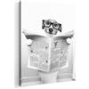 MuchoWow© Quadri Moderni Poster Da Parete Quadro Grande Foto Stampe Su Tela | 70x100 cm Soggiorno Decorazioni Muro Salotto Con Cornice Camera Da Letto Bagno - Cane - Toilette