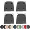 sleepling Set di 4 cuscini per sedia, 42 (anteriori) 35 (posteriori) x 40 x | Cuscino per sedia e panca con chiusura in , per interni ed esterni, 100% cotone, prodotto in UE, lavabile fino a 30 gradi