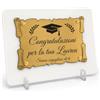 LO REALIZZO Targa Laurea Personalizzata Pergamena Incisa Regalo Dottore Lo Realizzo® | Regalo laurea dottore e dottoressa; pergamena incisa laser oro o argento; biglietto auguri incluso