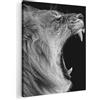 MuchoWow© Quadri Astratti Su Tela Foto Quadro Moderno Canvas | 70x100 cm Soggiorno Decorazioni Camera Da Letto Animali - Leone - Bianco E Nero - Ritratto