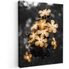 MuchoWow© Quadro Su Tela Stampe Da Parete Quadri Dipinto | 70x100 cm Cucina Camera Da Letto Arredamento Casa Con Fiori - Marrone - Nero - Bianco
