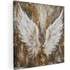 Artaza Quadri Moderni Soggiorno Ali Angelo - 50x50 cm - Quadro su Tela Astratto - Decorazioni Parete Capezzale - Arredamento Casa - Oro Nero