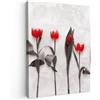 MuchoWow© Stampe Su Tela Foto Quadri Moderni Canvas Quadro | 70x100 cm Camera Da Letto Salotto Decorazione Parete Con Fiori - Tulipani - Marmo