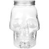 Generic Barattolo a forma di teschio, 500 ml, 800 ml, riutilizzabile, decorazione in con coperchio, bottiglia d'acqua a forma di teschio, soluzione di conservazione durevole, ideale per casa, bagno