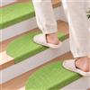 YNNHUDEEP 15 tappetini semicircolari per gradini, autoadesivi, per scale in legno | Antiscivolo, autoadesivo, fonoassorbente. Non necessita di foratura, non lascia residui. Sicuro per bambini e anziani. Ideale