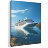 MuchoWow© Quadro Moderno Quadri Su Tela Grandi Foto Con Cornice Stampe | 70x100 cm Soggiorno Decorazioni Da Parete Salotto Camera Da Letto Barca - Nave Da Crociera - Acqua - Natura - Stile Marino