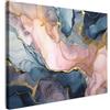 MuchoWow© Quadri Moderni Poster Da Parete Quadro Grande Foto Stampe Su Tela | 100x70 cm Soggiorno Decorazioni Muro Salotto Con Cornice Camera Da Letto Marmo - Rosa - Blu
