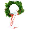coronedilaurea.com Corona d'alloro per laurea - Corona di laurea con foglie di alloro fresco - Nastro di raso in circonferenza e al fiocco - Fatta a mano in Italia - Celebra la vera eccellenza (Bianco)