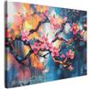 MuchoWow© Quadri Grandi Dimensioni Quadretti Da Parete Quadro Moderno Foto | 100x70 cm Camera Da Letto Stampa Su Tela Soggiorno Con Cornice Decorazioni Fiori - Ramo - Artistico - Rosa
