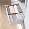 LAJIAKE Set di 2 organizer per cassetti per armadio PAX, 50 x 35 cm, grigio | Organizer pieghevole per armadio con fondo, stabile e modulare, adatto per organizer PAX, per vestiti e vestiti per bambini