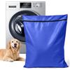 AMFUN Borsa per Biancheria di Animali Domestici, Sacco Biancheria Sporca Viaggio, Lavabile in Lavatrice, per Asciugamani e Cucce Degli Animali (Blu, 70x80 cm)