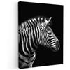 MuchoWow© Quadri Su Tela Foto Quadro Moderno Canvas | 70x100 cm Soggiorno Decorazioni Camera Da Letto Zebra - Bianco - Nero - Ritratto - Animali