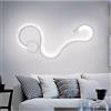 damastoreitalia Applique lampada da parete a led illuminazione per interno moderno in alluminio luce 20w 3000K 4000K 6500K (Luce fredda 6500K)