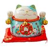 Shurzzesj Lucky Fortune Cat | Simpatico gatto fortunato, statuetta di gatto della fortuna, 11,4 cm, simpatico gatto fortunato, decorazione creativa in ceramica per la casa, ornamenti decorativi per la