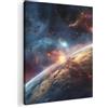 MuchoWow© Quadro Quadri Moderni Su Tela Stampe Foto Con Cornice Quadretti | 70x100 cm Camera Da Letto Soggiorno Decorazione Parete Poster Universo - Pianeta - Stelle - Spazio