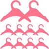 SEWOART 10 pezzi grucce per vestiti per animali domestici in plastica rosa antiscivolo per cani gatti cuccioli vestiti per fili stendibiancheria e appendiabiti interni