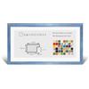 RahmenMax Morena - Cornice in MDF per quadri, 40 x 100 cm, azzurro, con vetro | da appendere in verticale e orizzontale, pannello posteriore bianco, personalizzabile, cornice per puzzle