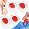 SULPO 2 paia di cuscinetti in gel per tallone - solette in gel contro fascite plantare, mal di piedi, gambe e schiena - scarpe sportive e chic, tacchi alti, stivali (36-39)