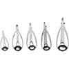 Gwyzax Kit di riparazione per canne da pesca, 10 pezzi, guide per canne da pesca da 1,8-3,6 mm, anello SIC, kit di riparazione con occhielli superiori in acciaio inossidabile