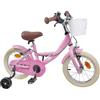 generic Bicicletta da 12 pollici per 2-4 anni, rosa chiaro, acciaio, una velocità