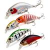oral best Set di 5 esche artificiali Wobbler Minnow, 5 cm, 3,5 g | Drilling ad alto tenore di carbonio, per acqua dolce e salata, profondità 0,5-1,5 m, corpo in plastica ABS, azione realistica