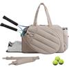 Lawnrden Borse da Tennis da Donna, Borsa da Palestra da Donna, Borsa da Tennis Multifunzionale per 2 Racchette con Scomparto per Scarpe e Tasca bagnata, Borse da fine Settimana per la Notte