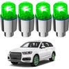 Peosaard Accessori per Auto, 4 luci per Ruote LED Decorativi Impermeabili in Lega LED per Tappo Stelo valvola Pneumatici per Accessori Camion
