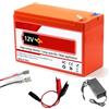 JHKJ Batteria al Litio-Ferro-fosfato da 12 V | Batteria al litio portatile da esterno 12V (10Ah/12Ah/15Ah) con caricabatterie per camper/impianti solari