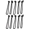 ZMdooreasy Nylon per tavola da surf Guinzaglio Corde 36cm Pre-Cut Nylon Nero per | Confezione da 5 pezzi, spessore 4 mm, resistente alle onde, facile installazione, essenziale per il surf all'aperto