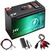 JHKJ Batteria Portatile al Litio da 24 V per Uso Esterno | Batteria al litio sostitutiva da 24V (12Ah, 15Ah, 18Ah, 21Ah, 24Ah, 30Ah) - Batteria di ricambio a 24 Volt con caricabatterie