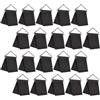 NUOBESTY 20 set di anelli triangolari a V in metallo zincato nero | con cinghie incluse, struttura robusta ad alta resistenza, per rete del trampolino e telo elastico, uso esterno