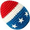 Alksubbm Independence - Sacco a pelo a forma di stella e strisce | Palla all'uncinetto, palla da calcio, borsa di sabbia patriottica per il 250° anniversario, decorazioni del 4 luglio