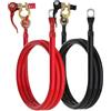 Générique Cavi per batteria auto, prolunga flessibile, 2 pezzi ad alta | Prolunga cavo batteria per moto, camion, barca, motorino di avviamento alternatore