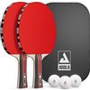 JOOLA Set da ping pong Team Champion, perfetto per il tempo libero | Set completo con 2 racchette e 3 palline da torneo, ideale per il tempo libero, la famiglia e la scuola. Subito pronto