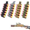 Generico 4PCS 6 Round Shell Holder Tactical Shotgun Buttstock 12/20GA Cartuccia Shell Case Bag Militare Elastico Munizioni Proiettile Carrier Holster