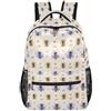Generic Zaino Hive Bees With Crowns And Hearts Zainetto Escursione alta capacità | Adattabile Backpack Leggero Zaini Elementare Asilo
