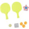AMONIDA Palla da Allenamento Sospesa con Host Retrattile | Include 2 racchette, palline di ricambio, adatte ai bambini, migliora la coordinazione occhio-mano, facile da montare