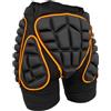 Harilla Pantaloncini Protettivi Imbottiti Elastici Pantaloncini con Pannelli Imbottiti Flessibile Indumento Protettivo per Snowboard, M
