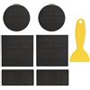 Jorzer Kit Toppe per Trampolino 6 Pezzi Kit Toppe autoadesive per riparazioni di Fori e Strappi, Autoadesivo, Resistente agli Urti, Facile Applicazione