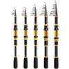 Zenthia Canna da pesca telescopica 1.8m-3.0m Metal Casting Pole | Carbonio per fibra, regolabile 180-300 cm, rinforzi in metallo, anelli di dissipazione del calore, pesca in mare