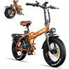 Drvetion bici elettrica pieghevole FatBike 20 Motore 250W AT20PRO | Batteria Rimovibile 48V 15Ah/20Ah Freni Idraulici 7‑Vitesse Pedelec 25km/h Adatto a strade urbane ed extraurbane IP65