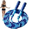 Generic Corda di salto con perline Skipping Rope - Corda regolabile da 8 FT per | Corda regolabile da 8 FT con maniglie ergonomiche per l'allenamento | Exercise Gym School PE Home Outdoor Training