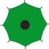 Bemonew Tettuccio per Trampolino Accessorio Protettivo UV Impermeabile con Paralume per Trampolino a 8 Poli 14 Piedi Verde