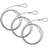 Luxshiny 3 Pezzi Filo in Acciaio Argento 70.87 Pollici Corde Fissaggio | Compatibilità per Canestri e Tabelloni, Facile Installazione, Prolunga Durata Rete Basket