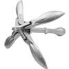 Generic Ancora grappino Pieghevole 2,5kg Acciaio zincato per Barche Kayak Yacht | Quattro marre per presa sicura su sabbia, terra e fondali rocciosi; pieghevole per stoccaggio compatto.