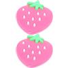 Amosfun 2pcs Silicone Fragola Racchetta Da Tennis Smorzatore Vibrazione | Facile installazione sulle corde della racchetta, supporta il comfort del braccio durante gli allenamenti e le partite