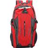 NOENNULL Zaino da Campeggio Impermeabile da 6 Colori da 40 Litri, Zaino da Viaggio Leggero per Sport all'Aria Aperta per Arrampicata e Turismo (Rosso)